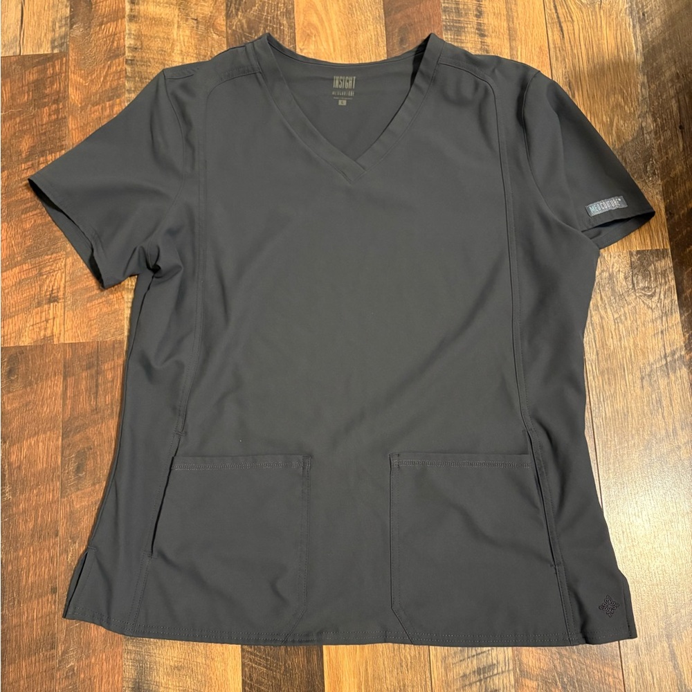 Med Couture Insight Scrub Top Pewter Grey